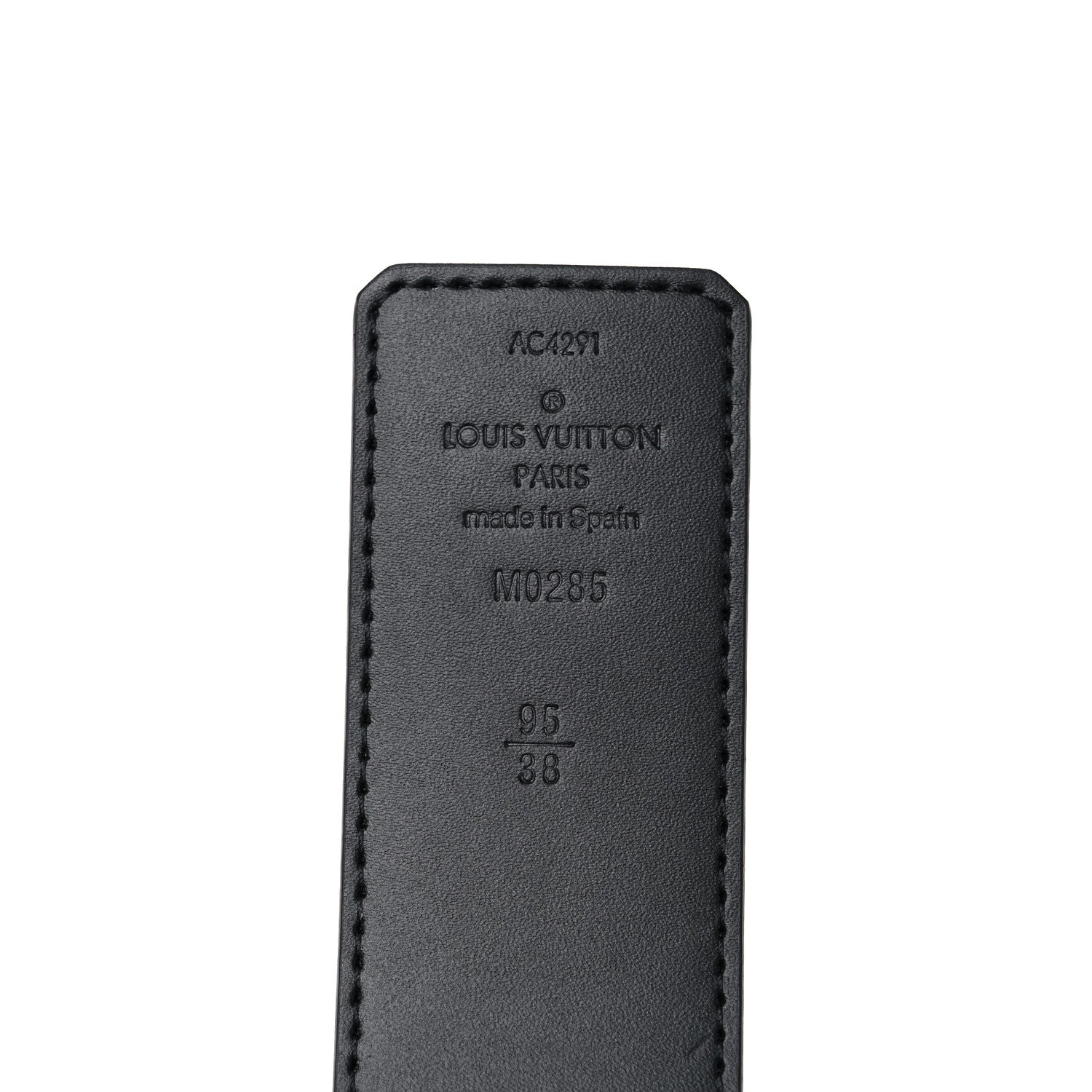 Louis Vuitton Monogram Eclipse Taigarama 40mm LV Initiales Reversible Belt 95 38 Black 3 of 4