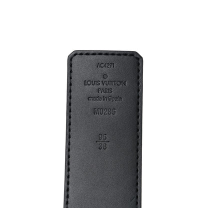Louis Vuitton Monogram Eclipse Taigarama 40mm LV Initiales Reversible Belt 95 38 Black 3 of 4
