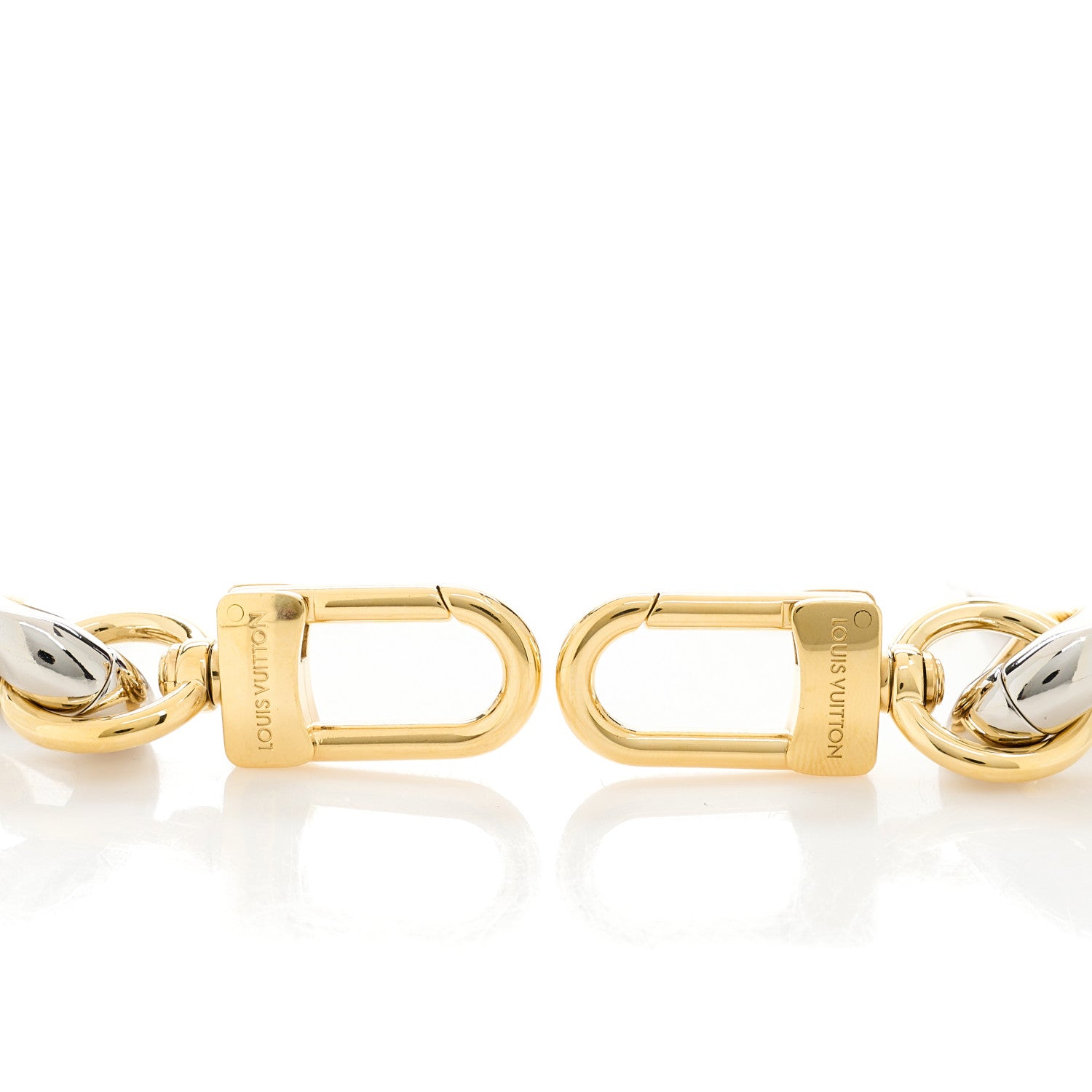 Louis Vuitton Metal Coussin Chain Strap Silver Gold 3 of 3