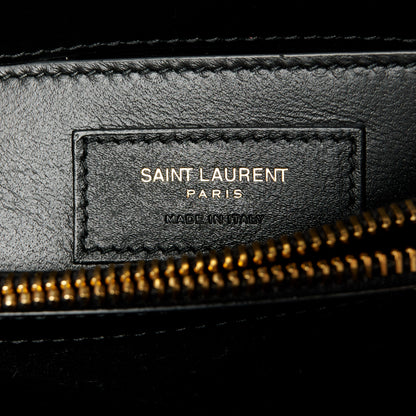 Saint Laurent Calfskin Y Quilted Monogram Small Loulou Chain Satchel Black 7 of 11