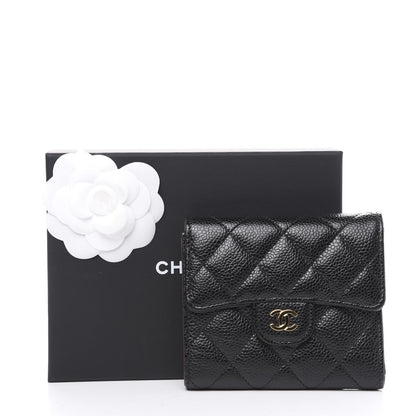 Chanel Caviar Quilted Compact Flap Wallet Black 8 of 8