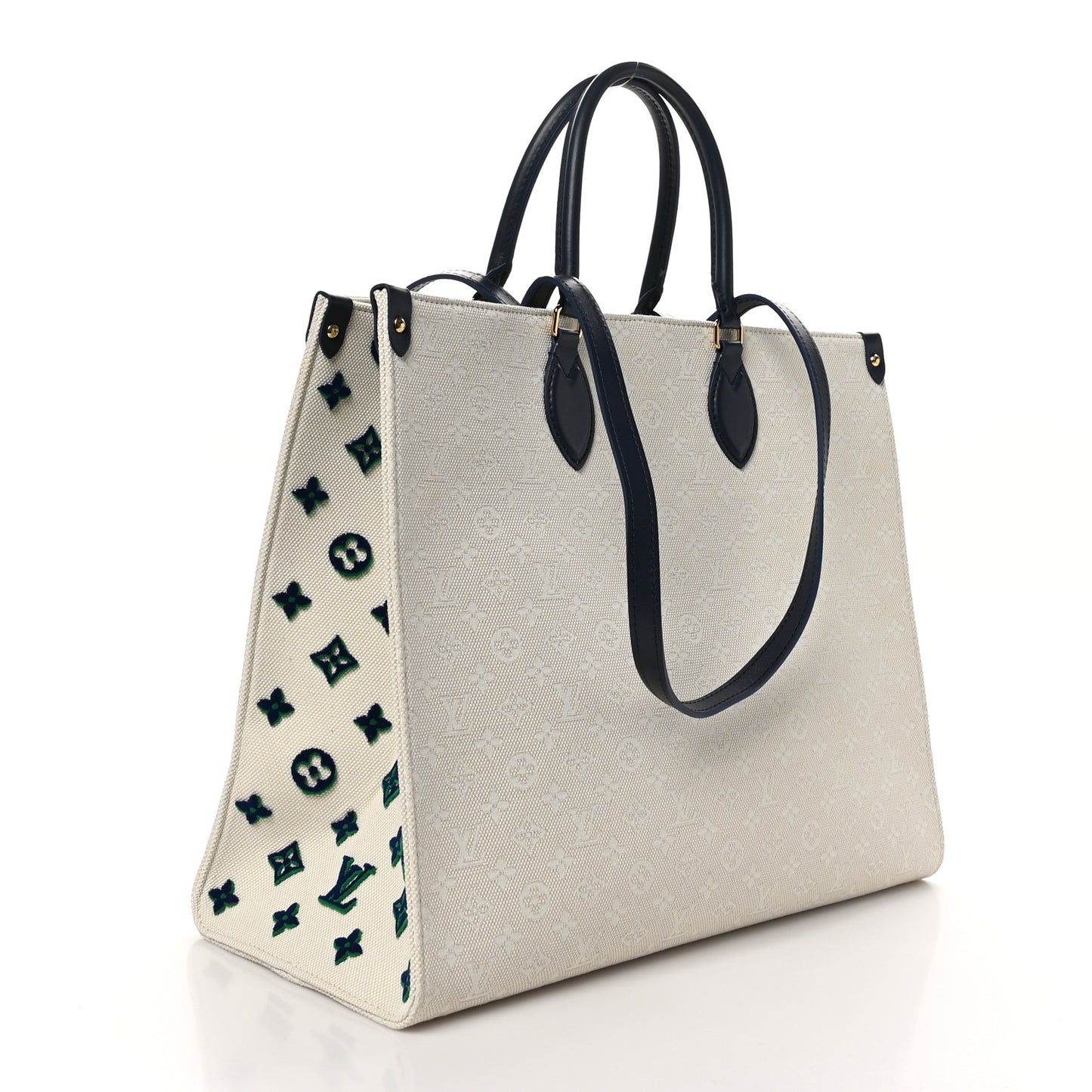 Jacquard Embroidered Tufted Monogram Hamptons Onthego GM