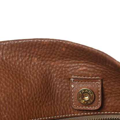 Prada Jacquard Logo Hobo Corda Cuoio 14 of 17