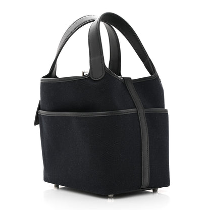 Hermes Toile Goeland Swift Cargo Picotin Lock 18 Black 3 of 13