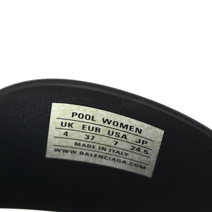Balenciaga Rubber New York Womens New York Pool Slide Sandals 37 Black 7 of 8