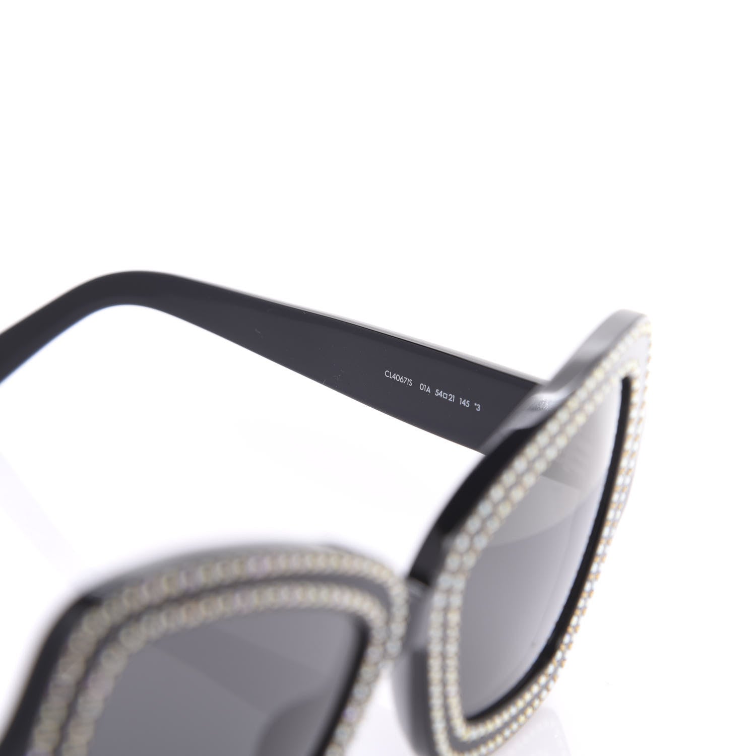 Celine Acetate Crystal Butterfly Sunglasses CL 4067IS Black 6 of 8