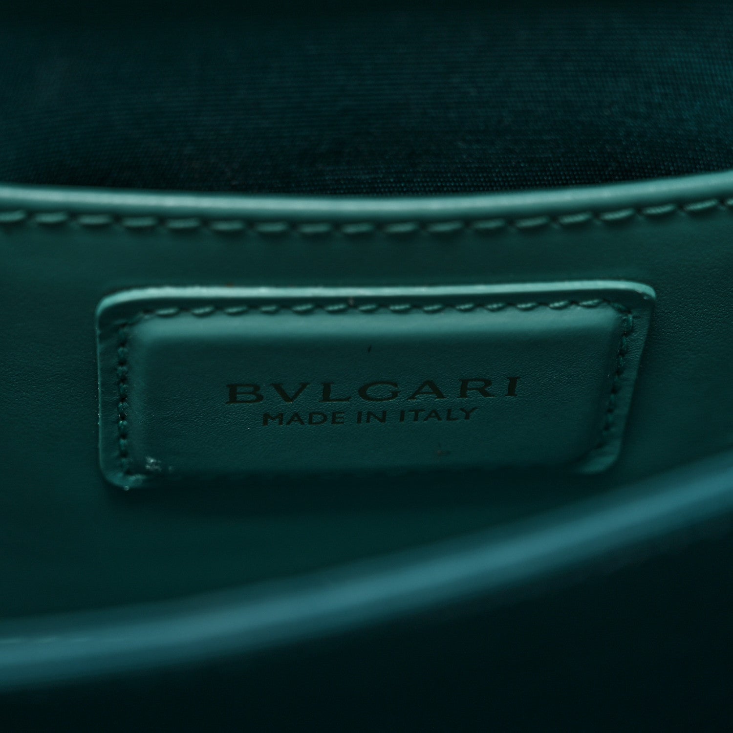 Bulgari Calfskin Contrast Serpenti Forever Top Handle Tropical Turquoise Milky Opal 7 of 12