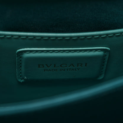 Bulgari Calfskin Contrast Serpenti Forever Top Handle Tropical Turquoise Milky Opal 7 of 12