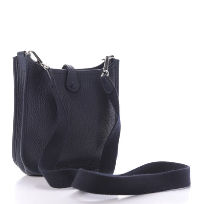Hermes Taurillon Clemence Amazone Evelyne TPM Bleu Nuit Bleu Indigo 3 of 8