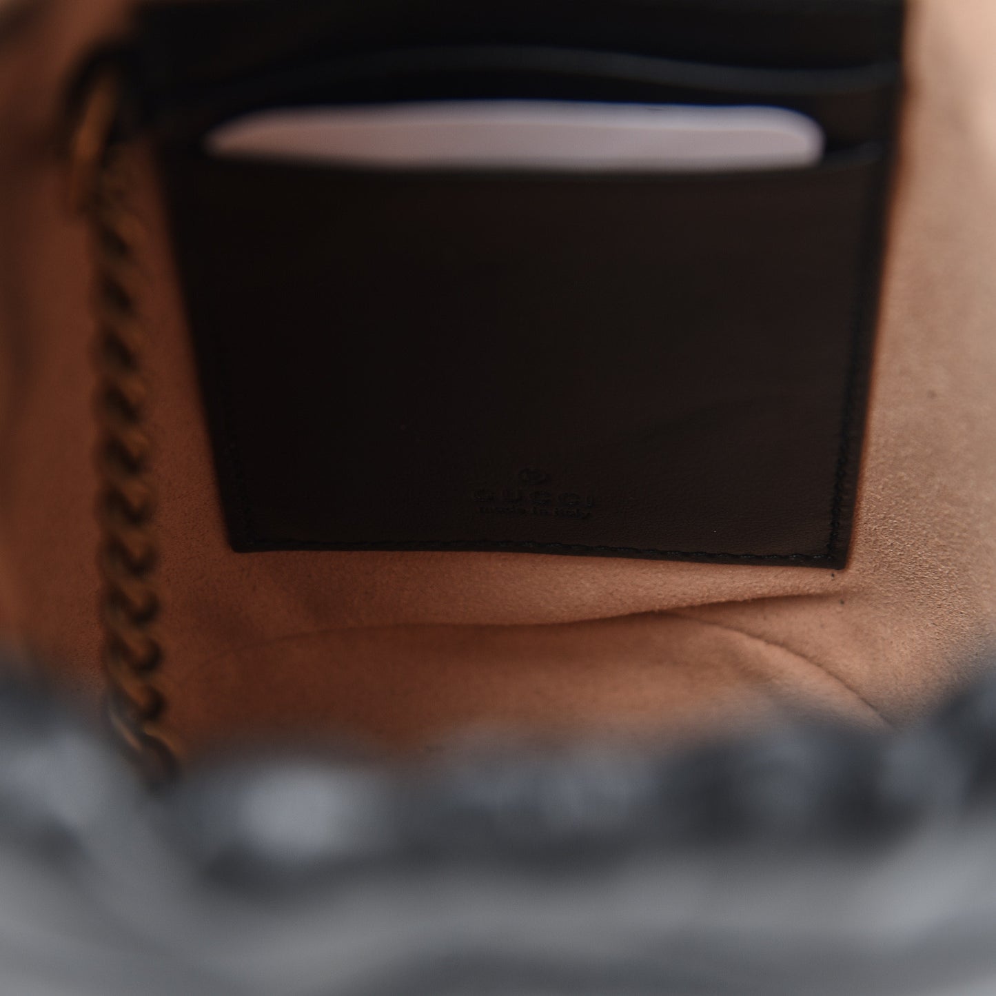 Calfskin Matelasse Mini GG Marmont 2.0 Bucket Bag Black
