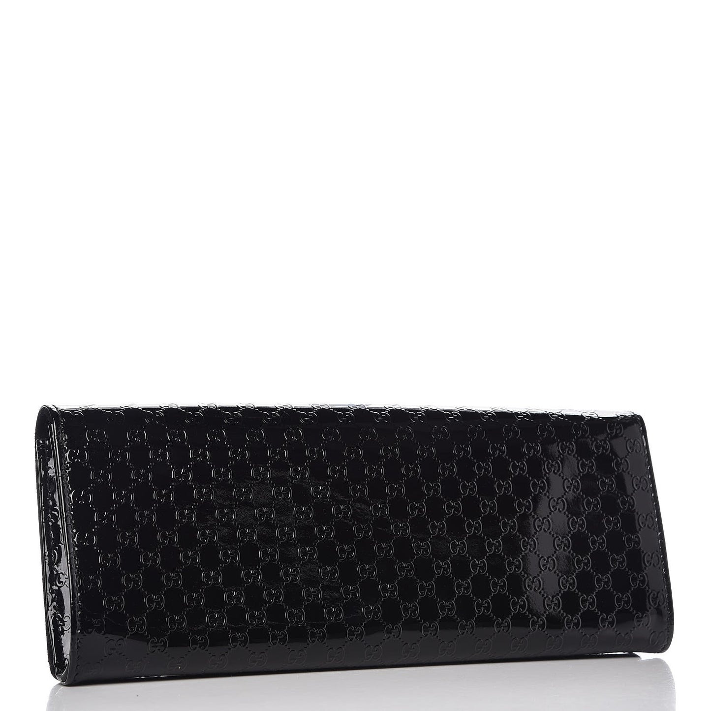 Patent Microguccissima Small Broadway Clutch Black