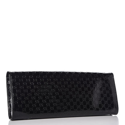 Gucci Patent Microguccissima Small Broadway Clutch Black 3 of 8