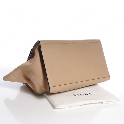 Celine Calfskin and Suede Large Trapeze Dune 4 of 9