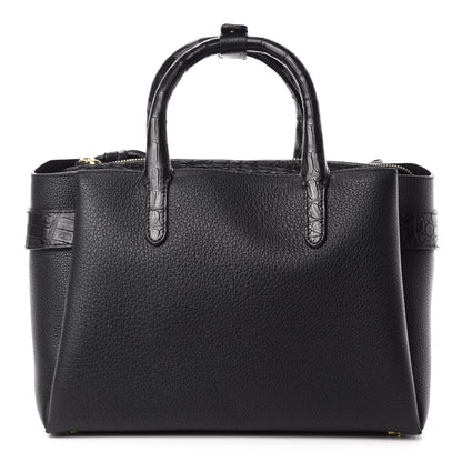 Nancy Gonzalez Calfskin Crocodile Cristie Satchel Black 1 of 11
