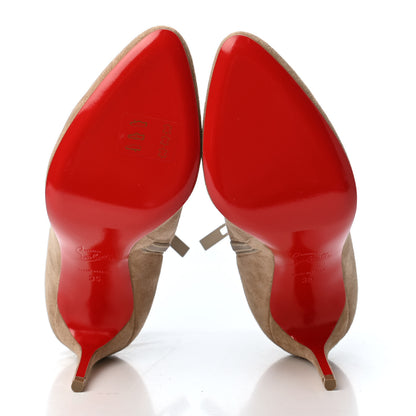 Christian Louboutin Veau Velours Eloise Booty 85 Ankle Boots 35 Nocciola 4 of 4