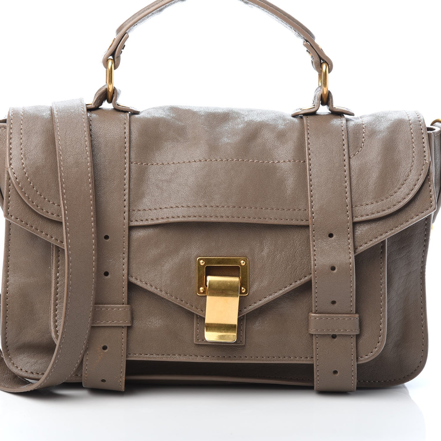 Proenza Schouler Lambskin Tiny PS1 Satchel Smoke 7 of 9