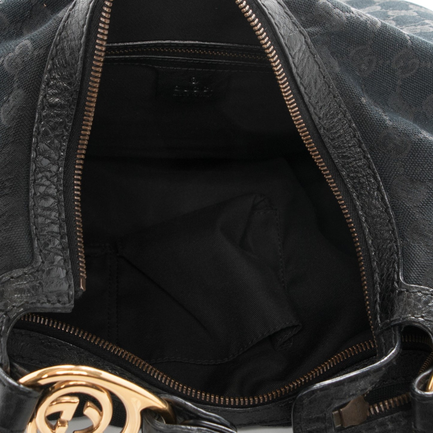 Monogram Medium Interlocking Hobo Black