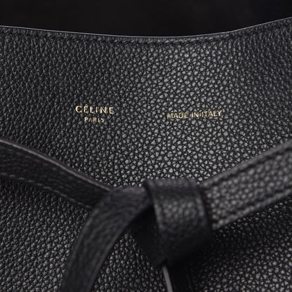 Celine Soft Grained Calfskin Medium Belt Cabas Phantom Black 9 of 10