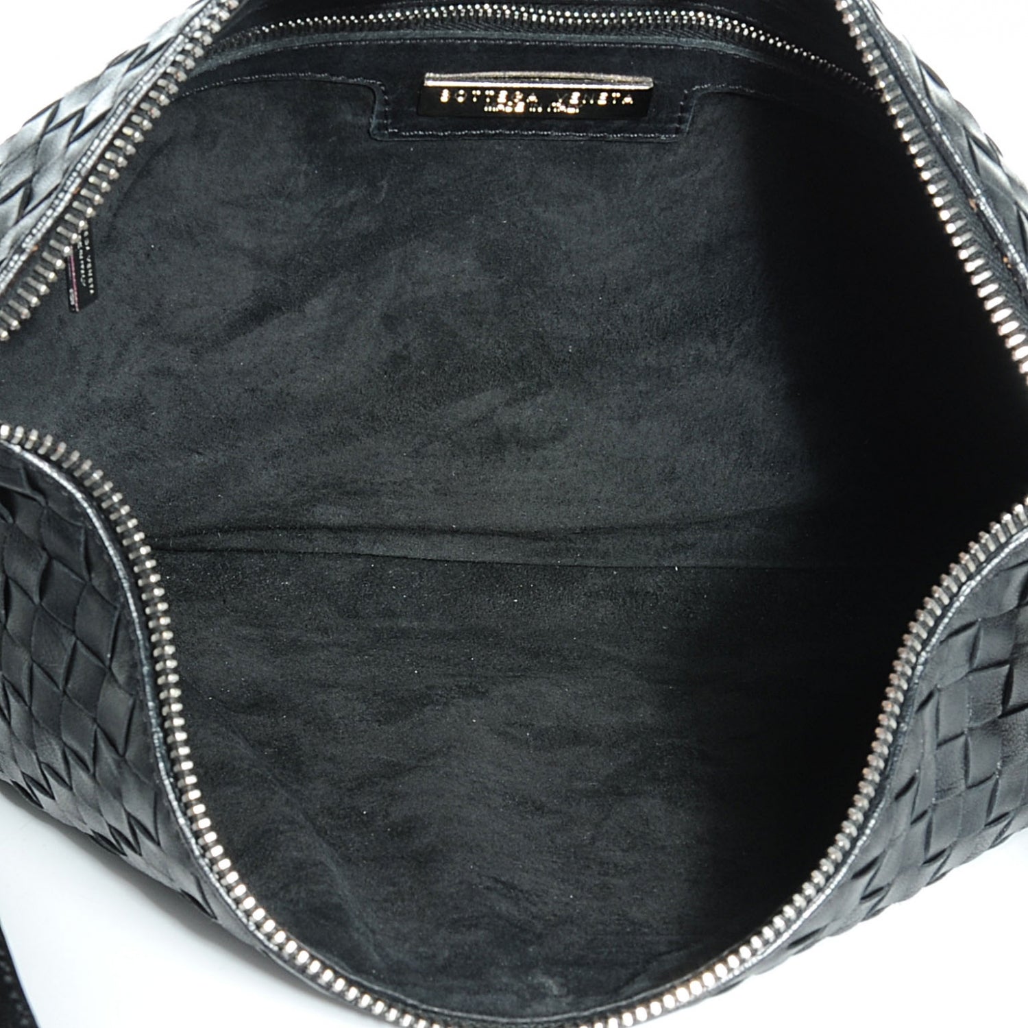 Bottega Veneta Leather Intrecciato Shoulder Bag Clutch Black 5 of 7