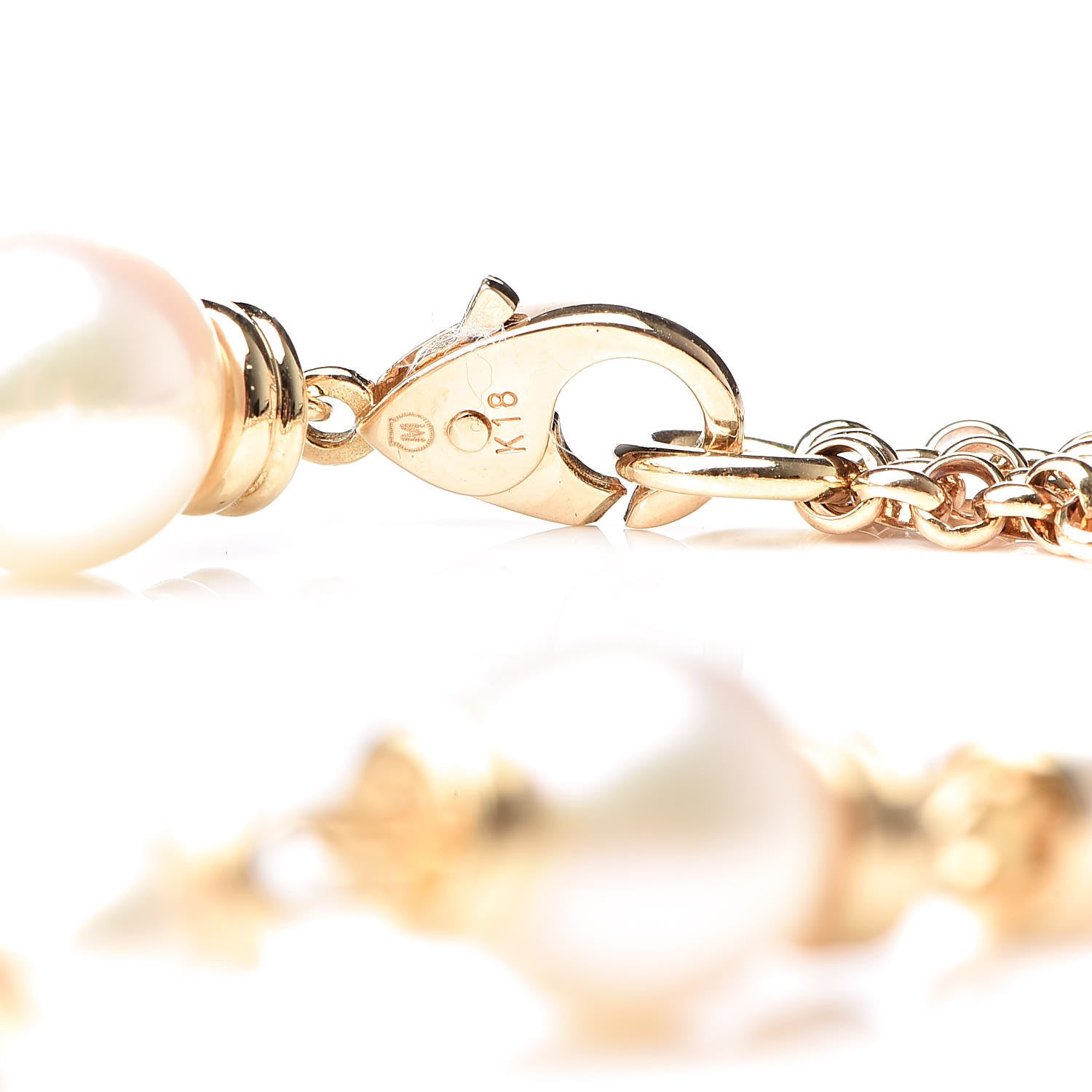 Mikimoto 18K Yellow Gold Akoya Pearl 5-8mm Chain Bracelet 4 of 4