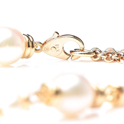 Mikimoto 18K Yellow Gold Akoya Pearl 5-8mm Chain Bracelet 4 of 4