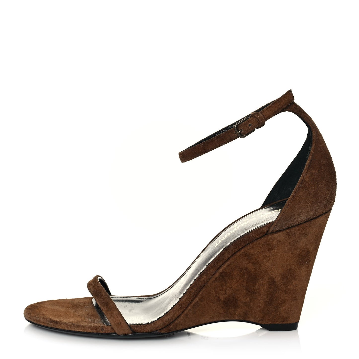 Suede Lila Wedge Sandals 35 Brown