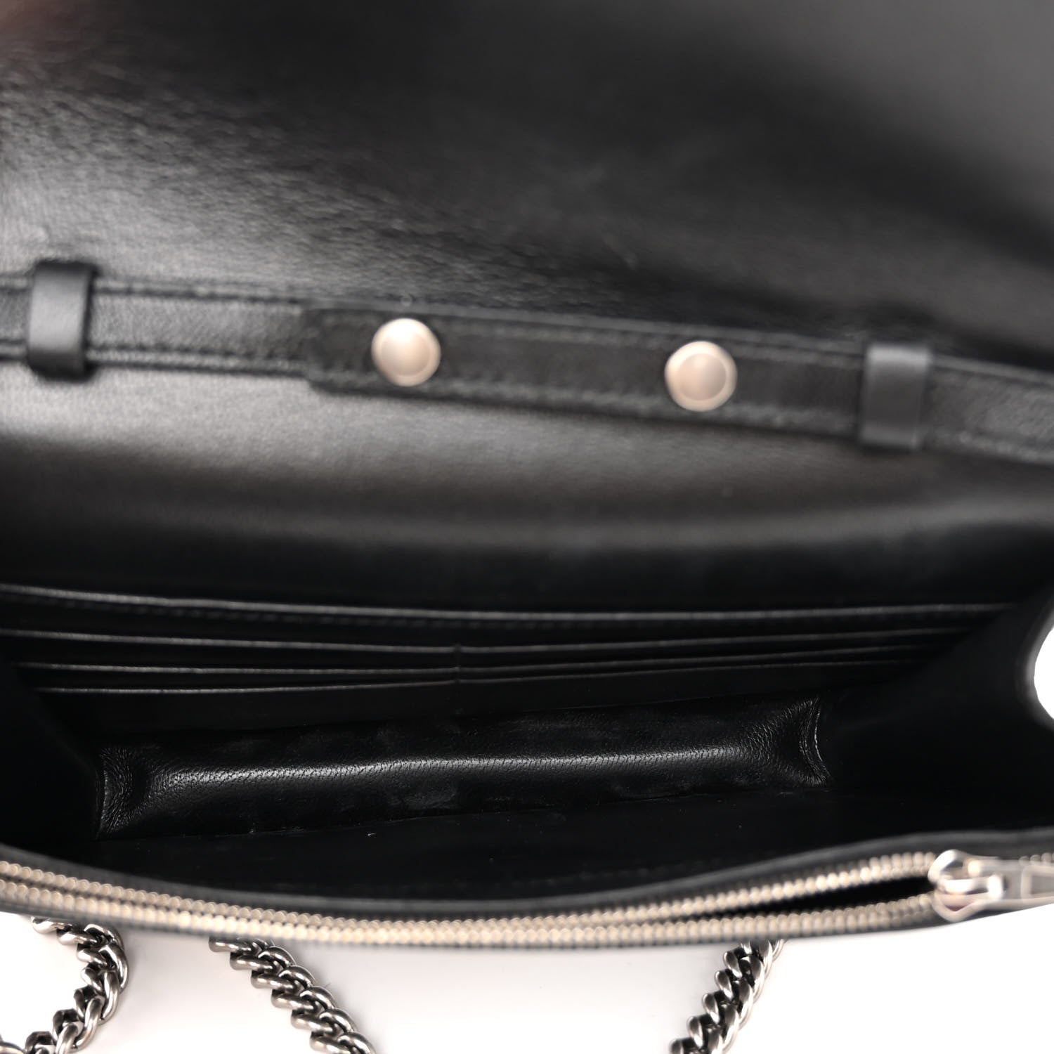 Balenciaga Matte Calfskin Diagonal Allover Logo Print B Wallet on Chain Black White 5 of 9