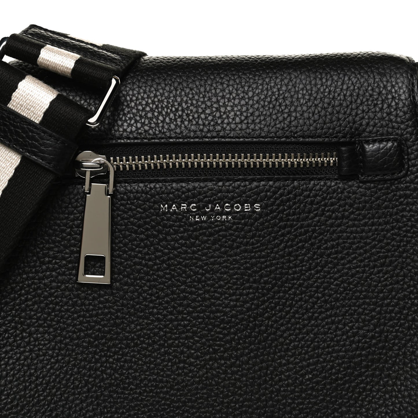 Pebbled Calfskin Recruit Nomad Crossbody Black
