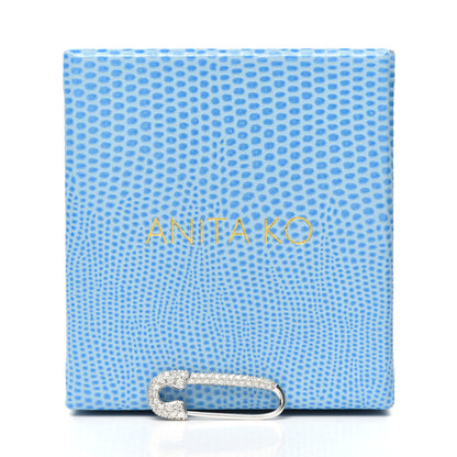 Anita Ko 18K White Gold Diamond Safety Pin Earring 4 of 4