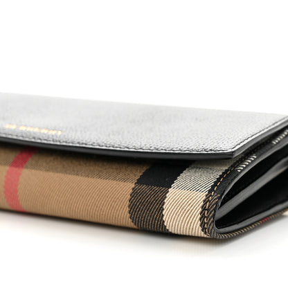 Burberry Derby Calfskin House Check Henley Wallet On Chain Black 9 of 12