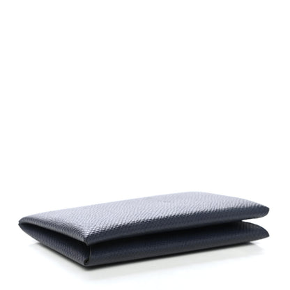 Hermes Epsom Verso Calvi Card Case Bleu Indigo Vert Amande 3 of 4