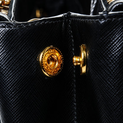 Prada Saffiano Small Galleria Double Zip Tote Black 7 of 8