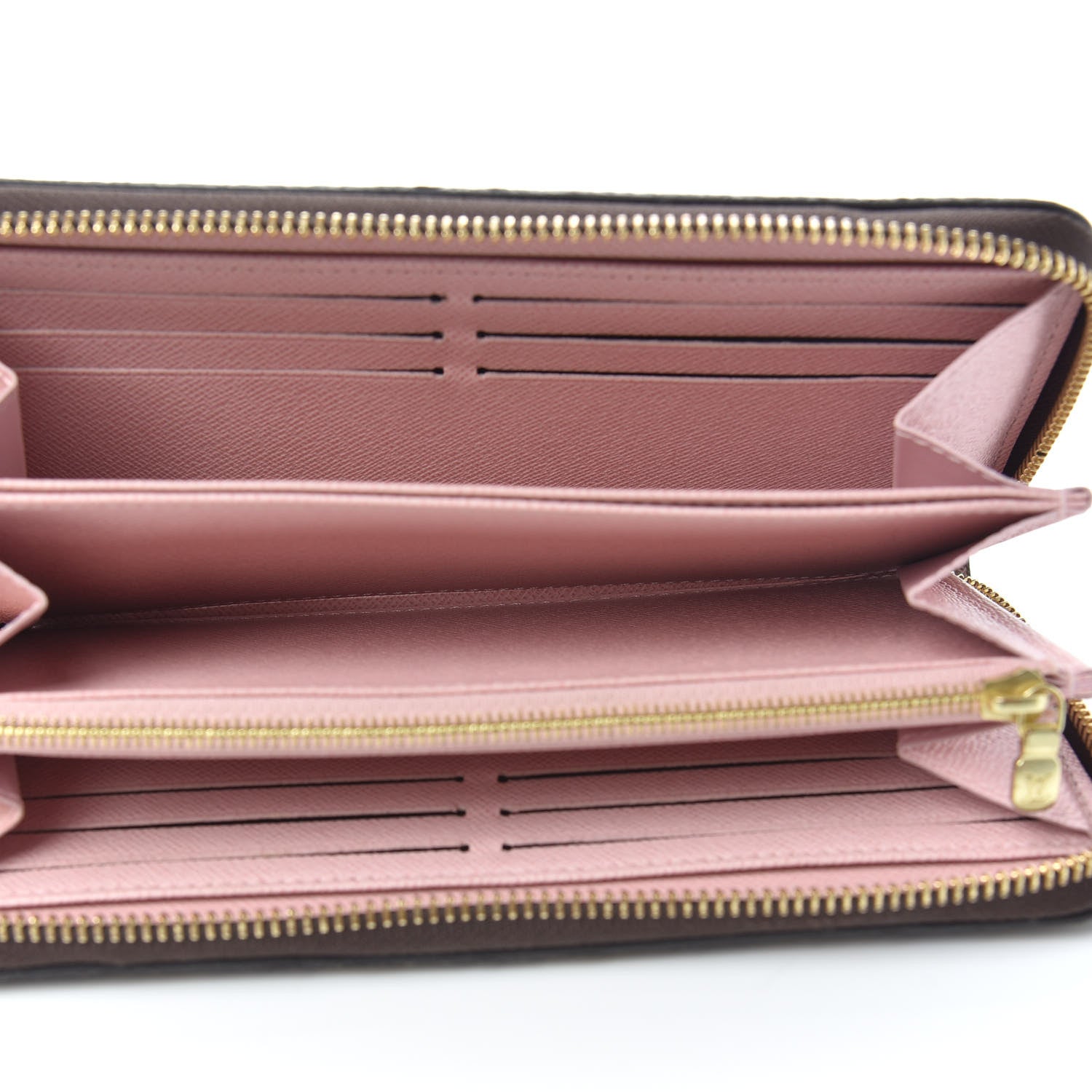 Louis Vuitton Damier Ebene Zippy Wallet Rose Ballerine 5 of 8