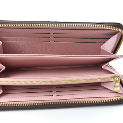 Louis Vuitton Damier Ebene Zippy Wallet Rose Ballerine 5 of 8