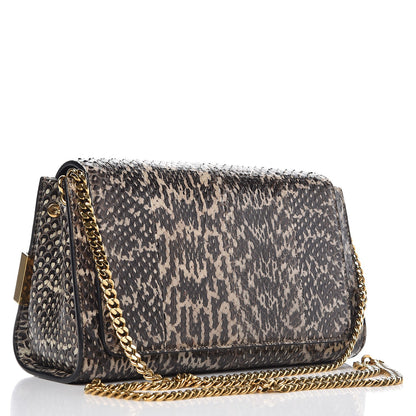 Chloe Python Medium Elle Chain Clutch Light Grey 3 of 7