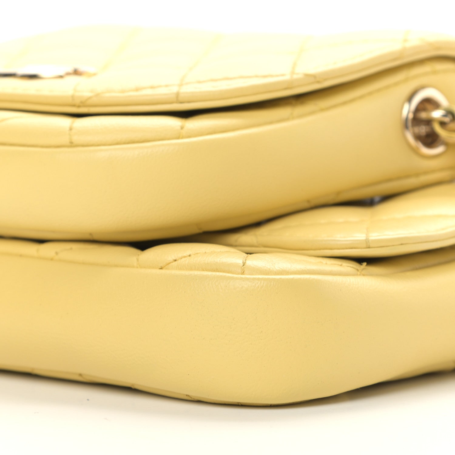 Chanel Lambskin Quilted Side Packs Yellow 12 of 12