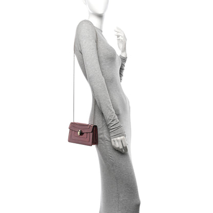 Bulgari Metallic Calfskin Mini Serpenti Forever Snake Strap Crossbody Bag Rose Quartz 2 of 9