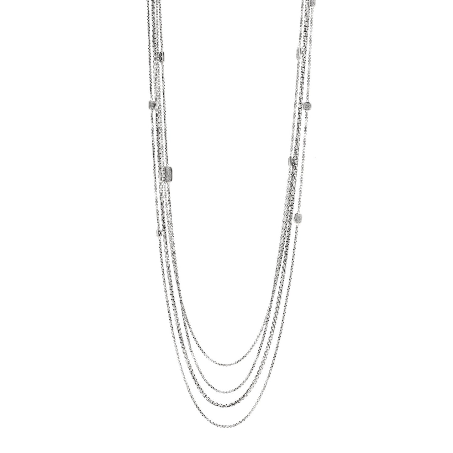 Sterling Silver Diamond Confetti Station Necklace
