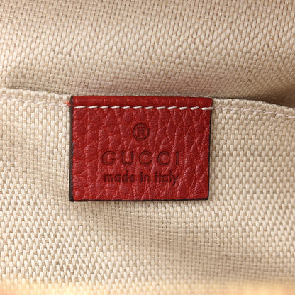 Gucci Pebbled Calfskin Soho Chain Backpack Hibiscus Red 6 of 9