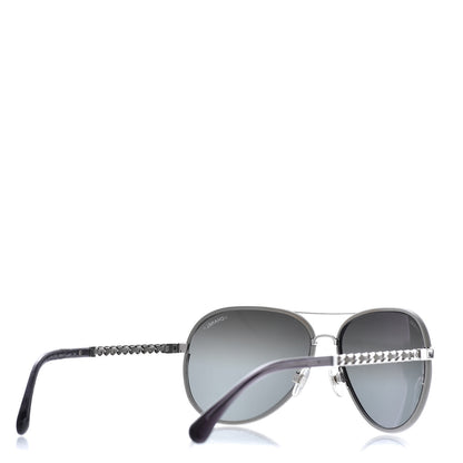 Chanel Polarized Pilot Winter Sunglasses 4219 Gray 2 of 8