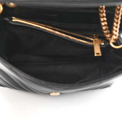 Saint Laurent Calfskin Y Quilted Monogram Medium Loulou Chain Satchel Black 5 of 15