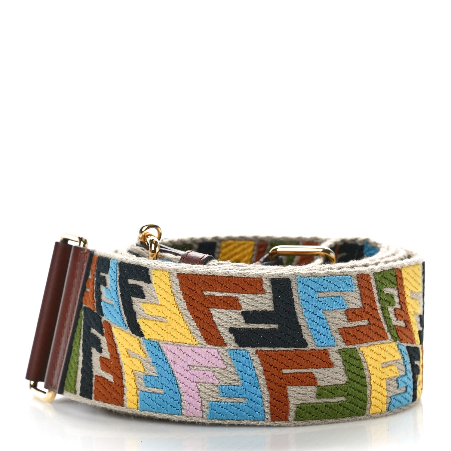 Fendi X SARA COLEMAN Canvas Vitello King FF Fish Eye Strap You Multicolor 2 of 3