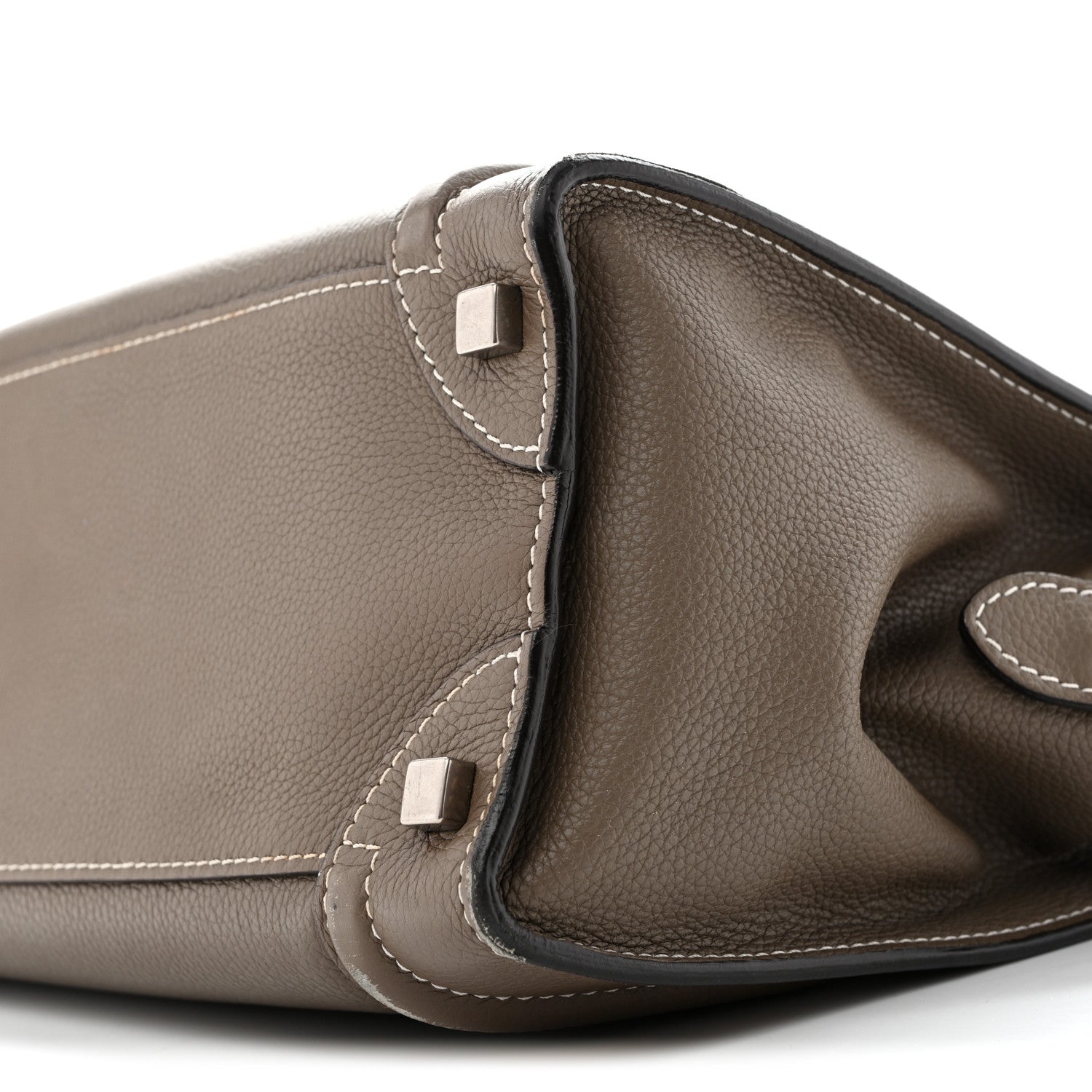 Celine Drummed Calfskin Micro Luggage Souris Souris 8 of 11