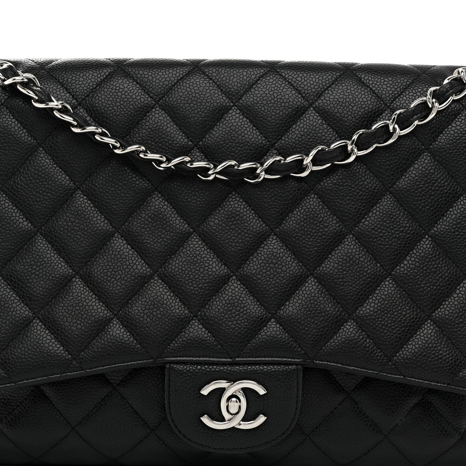 Chanel Caviar Maxi Single Flap Black 8 of 10