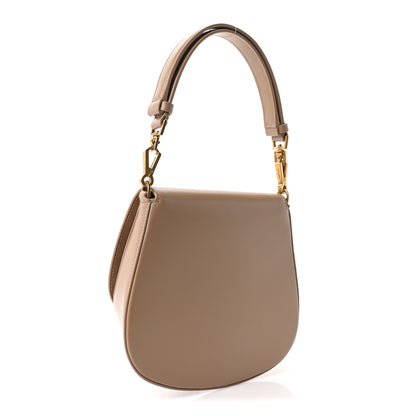 Saint Laurent Box Calfskin Mini Voltaire Top Handle Bag Dark Cork 3 of 10