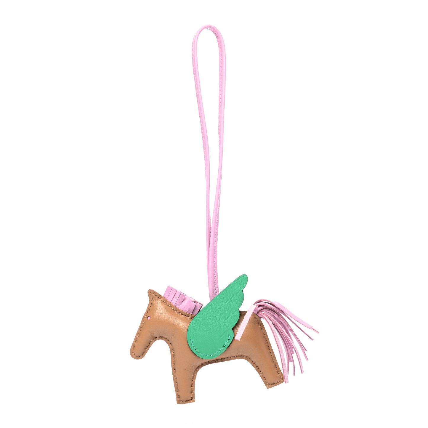 Milo Lambskin Grigri Rodeo Pegase Horse Bag Charm PM Chai Mauve Sylvestre Menthe
