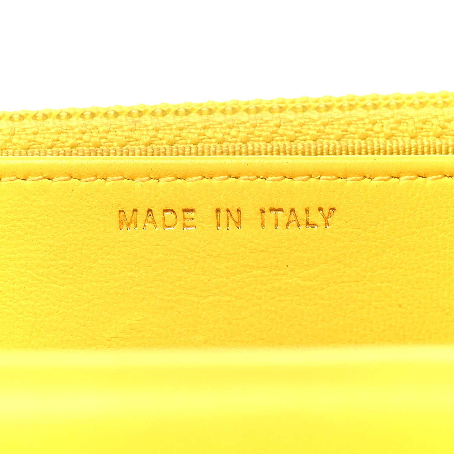 Chanel Lambskin Quilted Wallet on Chain WOC Yellow 7 of 12