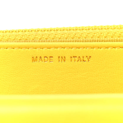 Chanel Lambskin Quilted Wallet on Chain WOC Yellow 7 of 12