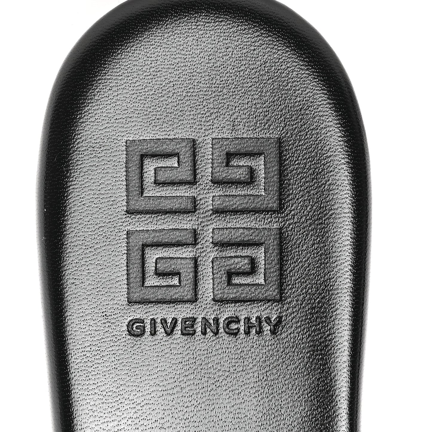Lambskin 4G Plaque Flat Sandals 38 Black