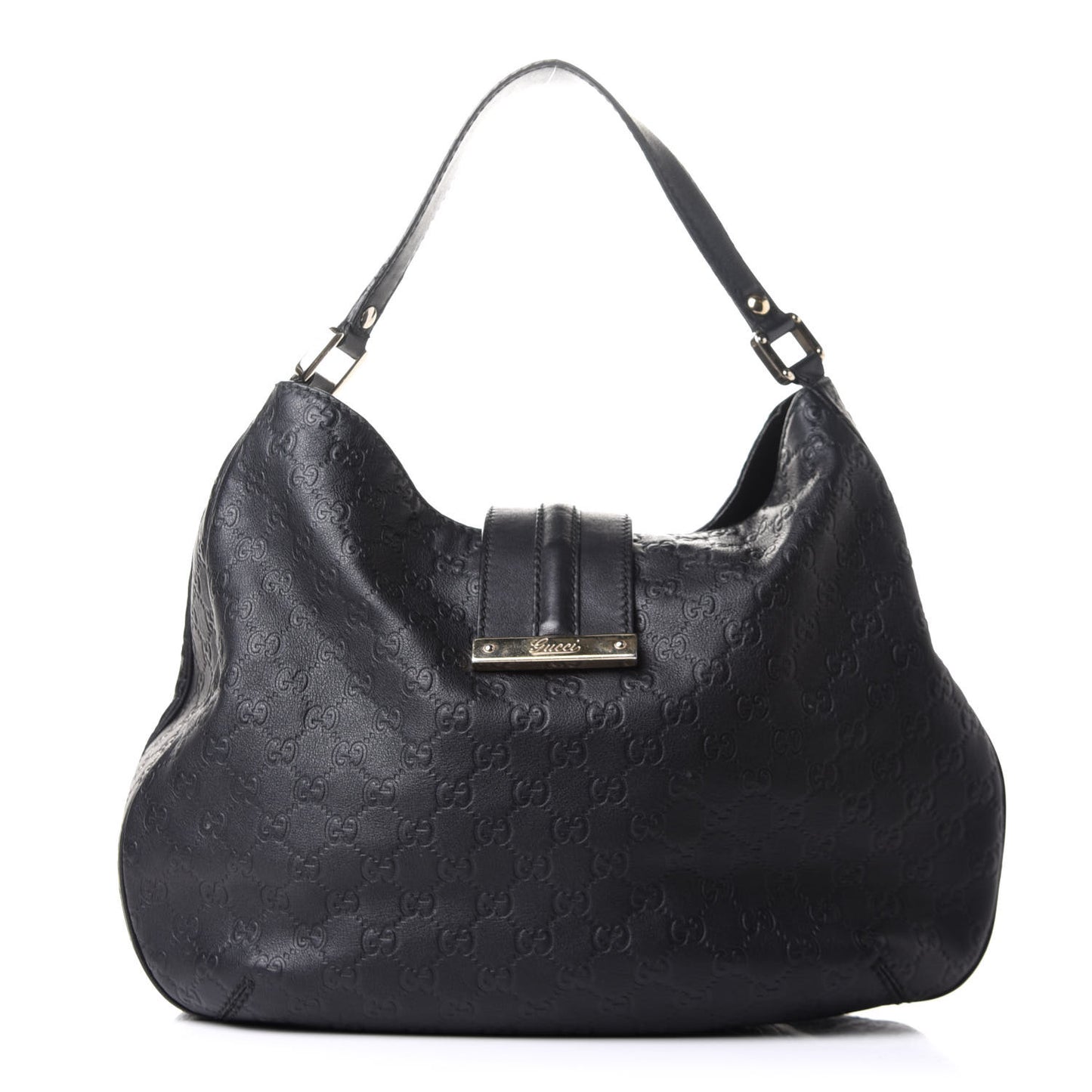 Guccissima Large New Ladies Web Hobo Black